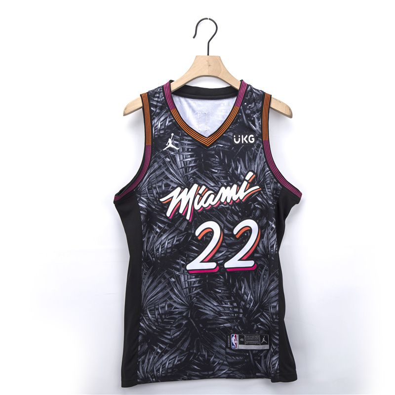 Men Miami Heat 22 Butler black Fashion 2021 NBA Jersey